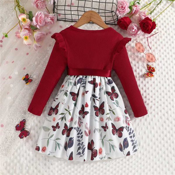 Little girl princess dresses with long sleeve